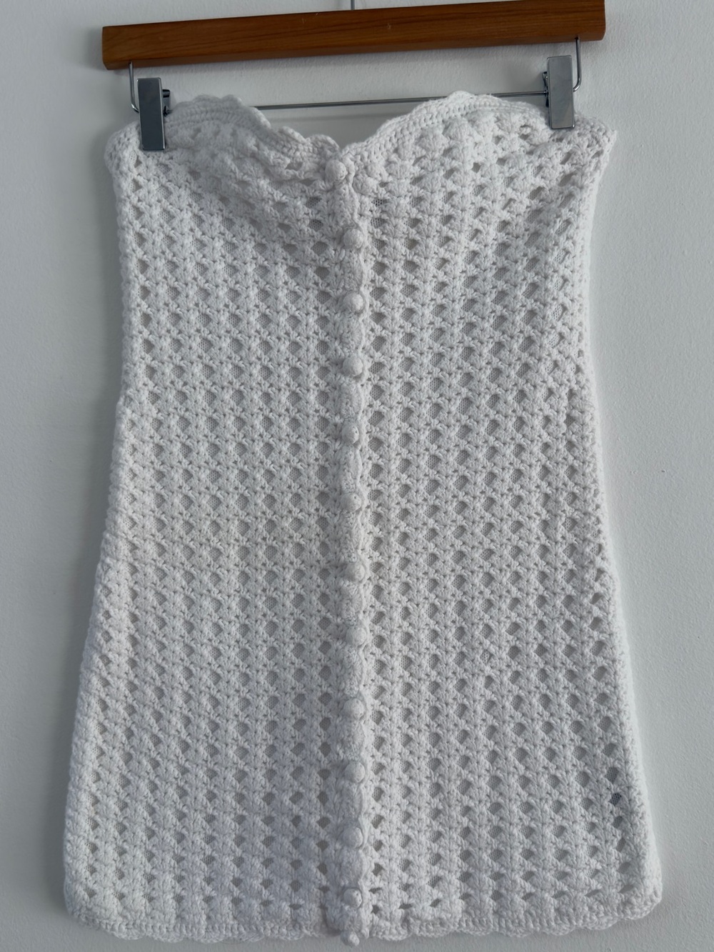 RtA White Strapless Crochet Mini Dress - Picture 6 of 12